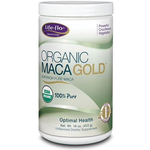 Life-Flo Organic Maca Gold Powder, 16 oz, LifeFlo