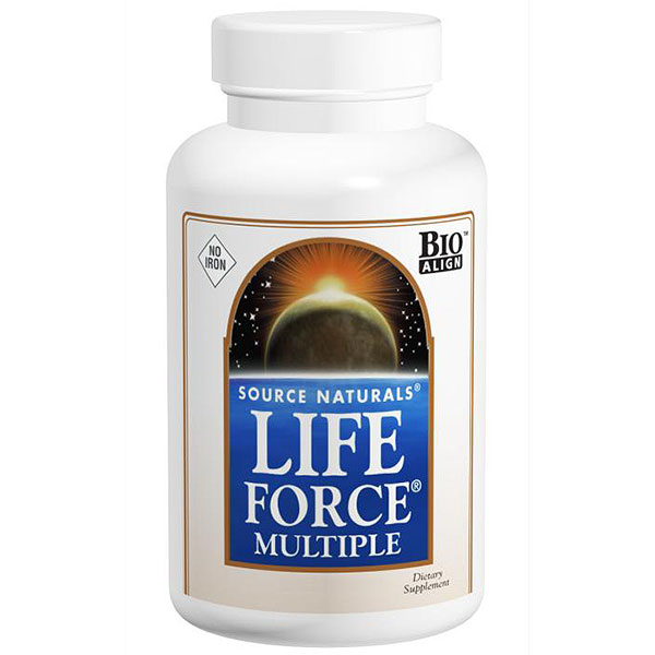 Life Force Multiple Caps No Iron, Value Size, 180 Capsules, Source Naturals