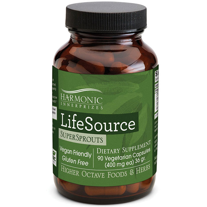 LifeSource SuperSprouts (Super Sprouts), 180 Vegetarian Capsules, Harmonic Innerprizes