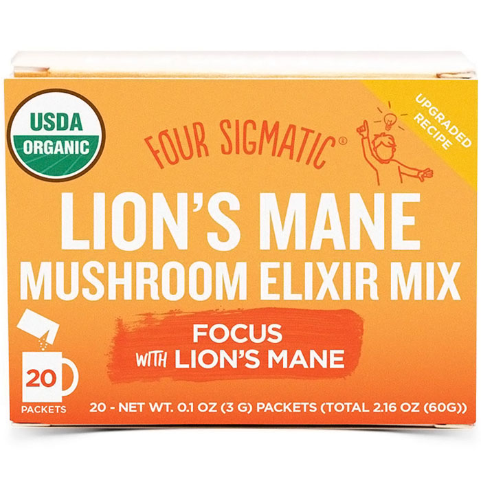 Lions Mane Mushroom Elixir Mix, 20 Packets, Four Sigmatic