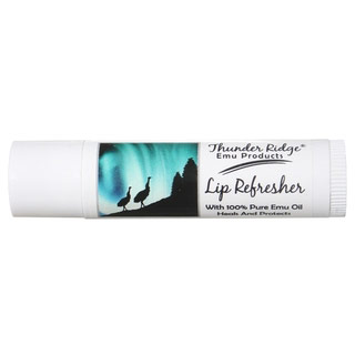 Lip Refresher Balm, With Pure Emu Oil, 0.195 oz, Thunder Ridge Emu Products
