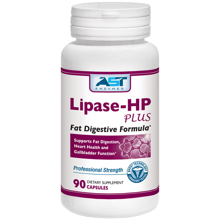 Lipase-HP Plus, Fat Digestive Formula, 90 Capsules, AST Enzymes