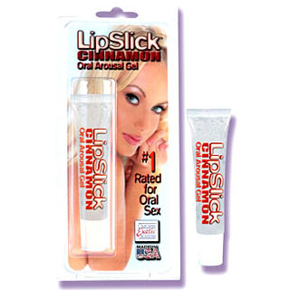 LipSlick Cinnamon Oral Arousal Gel, 0.5 oz, California Exotic Novelties