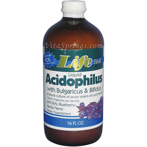 Liquid Acidophilus - Blueberry Flavor, 16 oz, LifeTime