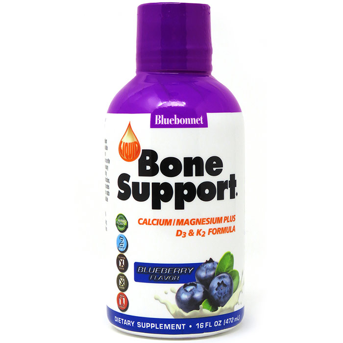 Liquid Bone Support, Blueberry Flavor, 16 oz, Bluebonnet Nutrition