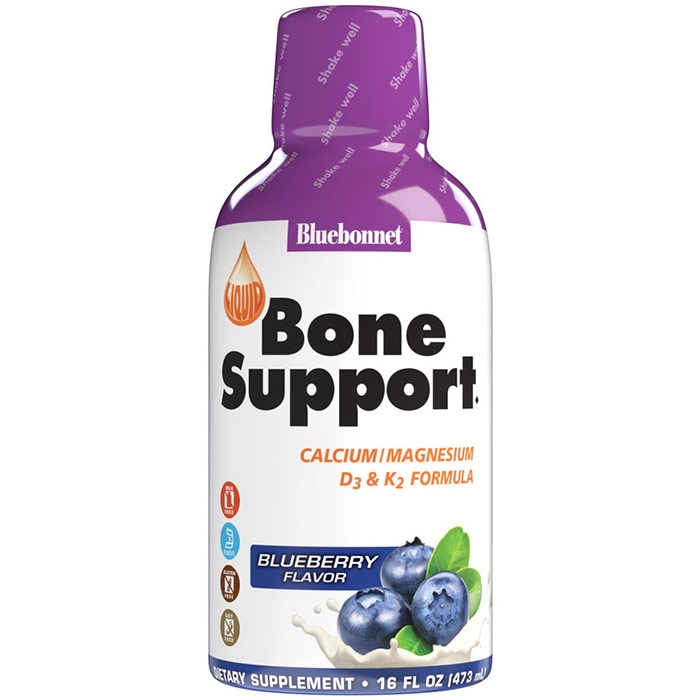 Liquid Bone Support, Blueberry Flavor, 16 oz, Bluebonnet Nutrition