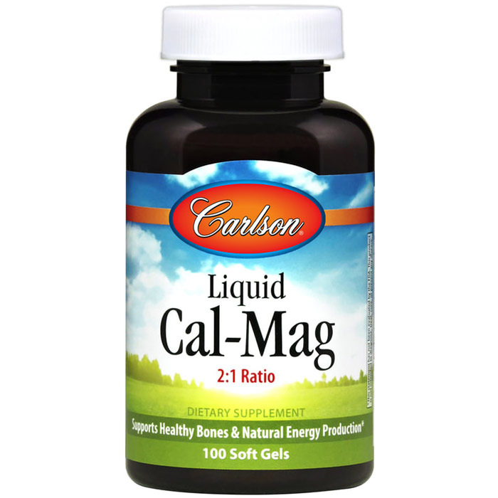 Liquid Cal-Mag, Liquid Calcium Magnesium, 100 softgels, Carlson Labs