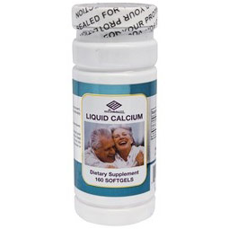 Liquid Calcium 300 mg + Vitamin D3, 160 Softgels, Nu Health