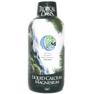 Liquid Calcium Magnesium with Vitamin D, 16 oz, Tropical Oasis