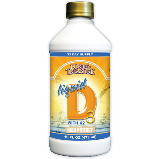 Buried Treasure Liquid D3 Vitamin D, 16 oz, Buried Treasure