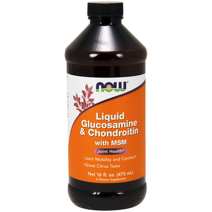 Liquid Glucosamine & Chondroitin with MSM, 16 oz, NOW Foods