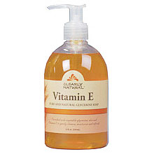 Liquid Glycerine Soap, Vitamin E, 12 oz, Clearly Natural
