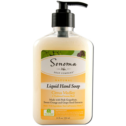 Liquid Hand Soap, Citrus Medley, 12 oz, Sonoma Soap Company