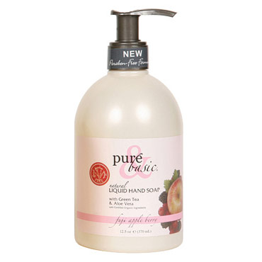 Pure & Basic Liquid Hand Soap, Fuji Apple Berry, 12.5 oz, Pure & Basic