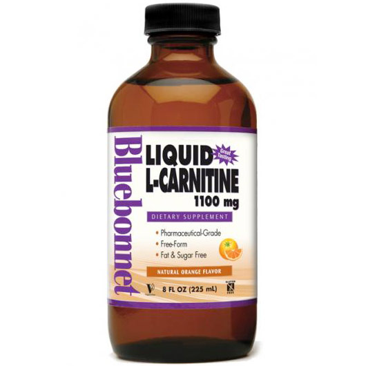 Liquid L-Carnitine 1100 mg, Natural Raspberry Flavor, 8 oz, Bluebonnet Nutrition
