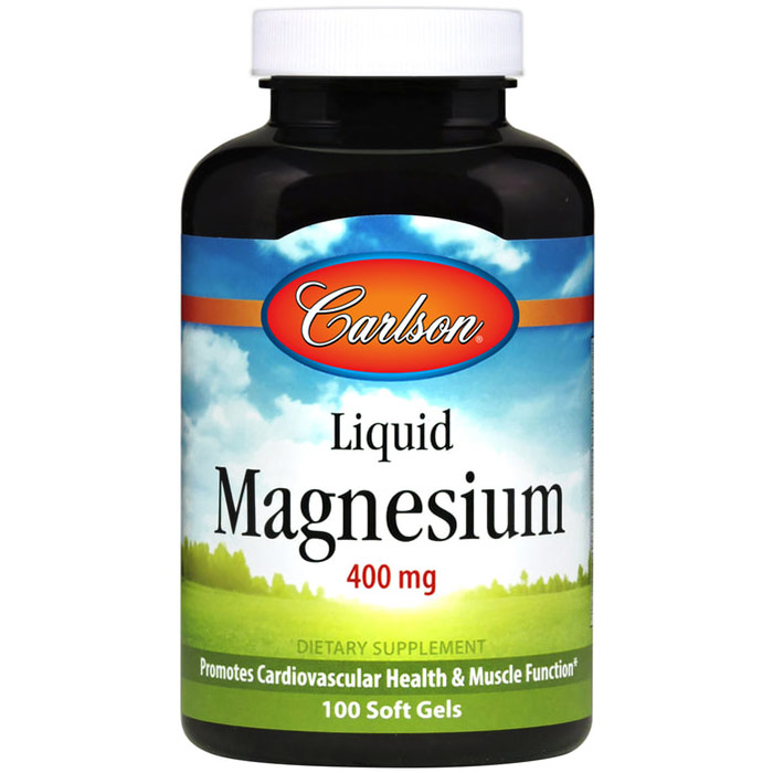 Liquid Magnesium, 400 mg, 100 softgels, Carlson Day of Health 105 s