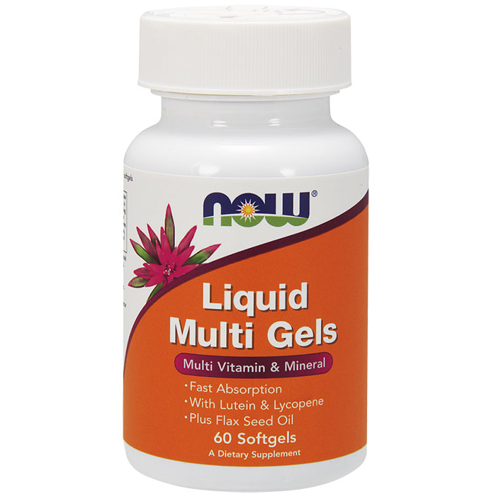 Liquid Multi Gels, Multi Vitamin & Mineral, 60 Softgels, NOW Foods