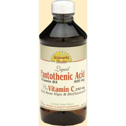 Liquid Pantothenic Acid Plus Vitamin C, 8 oz, Dynamic Health Labs