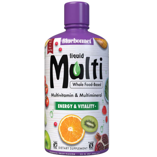 Liquid Super Earth MultiNutrient Formula, Natural Tropical Fruit Flavor, 32 oz, Bluebonnet Nutrition