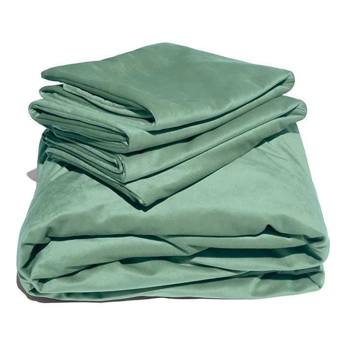 Liquid Velvet Sheet & Pillowcases - King, Green, Liberator Bedroom Adventure Gear