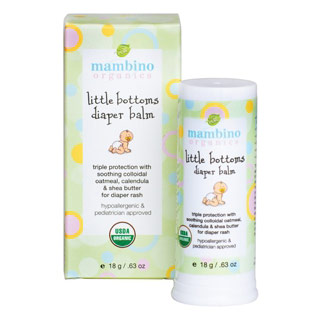 Mambino Organics Organic Little Bottoms Diaper Balm, 0.63 oz, Mambino Organics