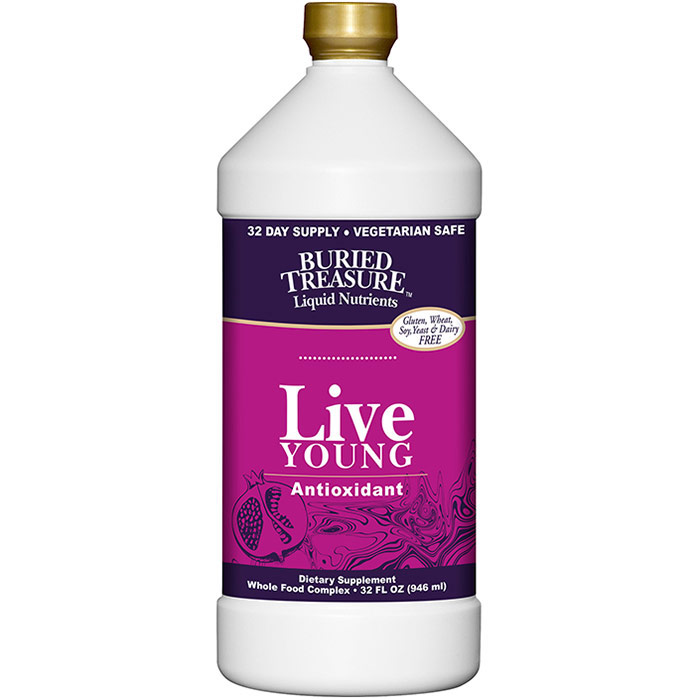 Live Young Antioxidant, Liquid Supplement, 32 oz, Buried Treasure Liquid Nutrients