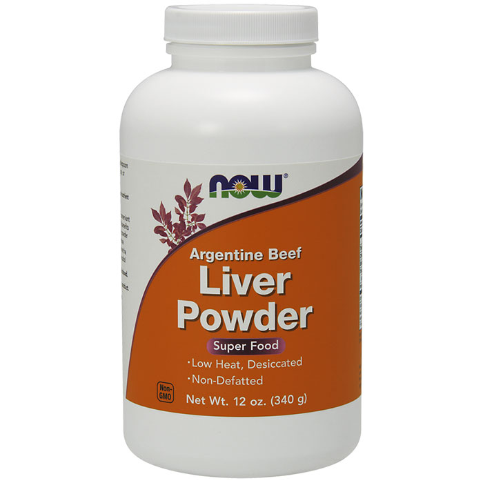 Liver Powder Argentine 12 oz, NOW Foods 