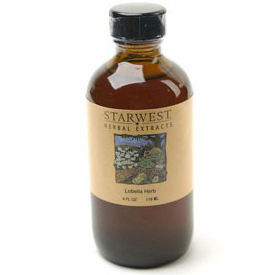 Lobelia Herb Extract Liquid 4 oz, StarWest Botanicals