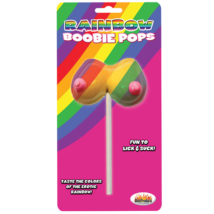 Rainbow Boobie Pops, Adult Lollipops, 1.48 oz, Hott Products