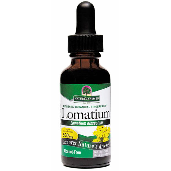 Lomatium Root Alcohol Free Extract Liquid 1 oz from Natures Answer