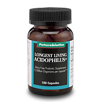Longest Living Acidophilus Plus 100 caps, Futurebiotics