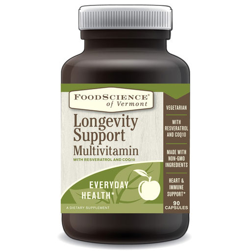 Longevity Support Multivitamin, 90 Capsules, FoodScience Of Vermont