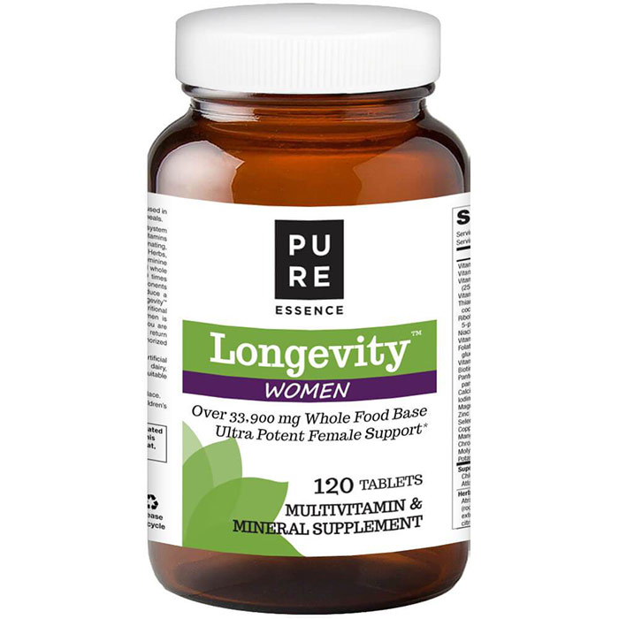 Longevity Womens Formula, Anti-Aging Multiple, 120 Tablets, Pure Essence Labs