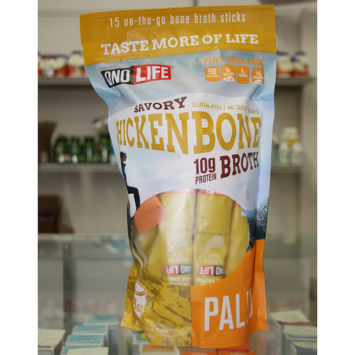 LonoLife Chicken Bone Broth Powder Sticks, 15 Stick Packs (240 g)