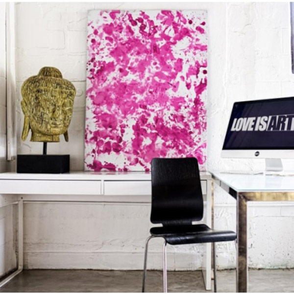 Love is Art Canvas & Paint Kit for Couples, Pink , Liberator Bedroom Adventure Gear