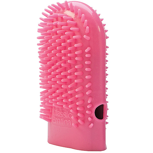 Love Mates Deluxe Pleasure Massage Mitt, Soft Rubber, Pink, Classic Erotica