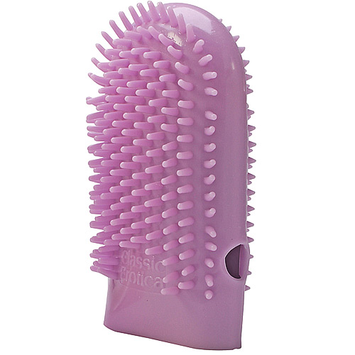 Love Mates Deluxe Pleasure Massage Mitt, Soft Rubber, Purple, Classic Erotica