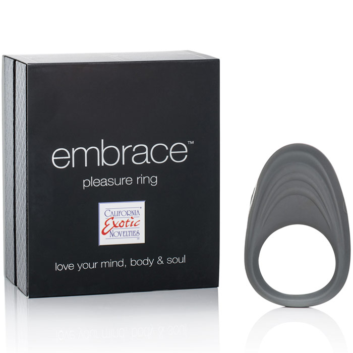 Embrace Pleasure Ring - Gray, Vibrating Cockring, California Exotic Novelties