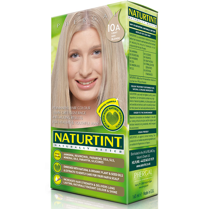 Permanent Hair Color, Light Ash Blonde (10A), 5.28 oz, Naturtint