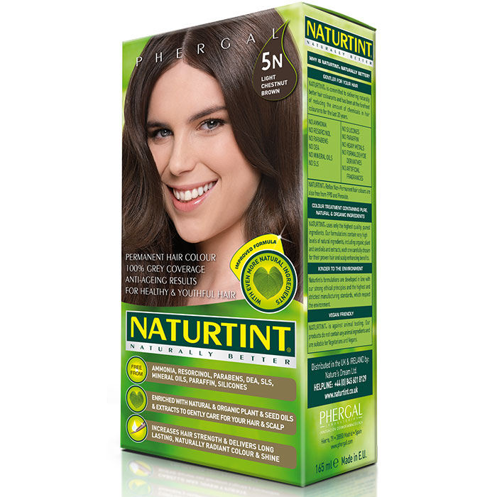 Permanent Hair Color, Light Chestnut Brown (5N), 5.6 oz, Naturtint