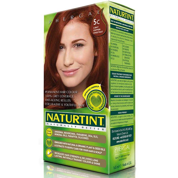 Permanent Hair Color, Light Copper Chestnut (5C), 5.28 oz, Naturtint