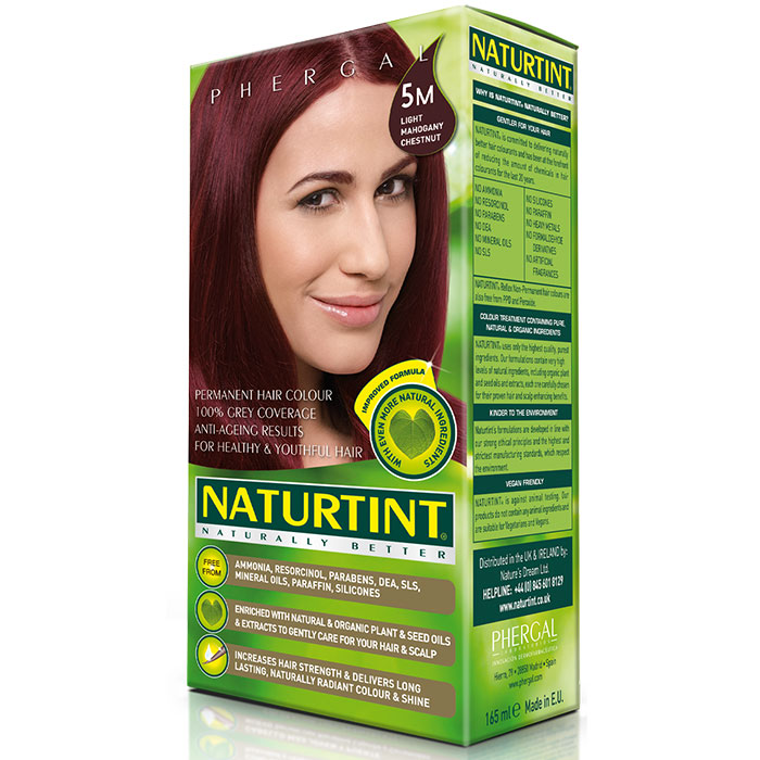 Permanent Hair Color, Light Mahogany Chestnut (5M), 5.6 oz, Naturtint