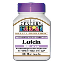 Lutein 20 mg 60 Softgels, 21st Century Health Care
