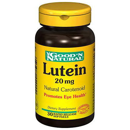 Good 'N Natural Lutein 20 mg (Natural Carotenoid), 30 Softgels, Good 'N Natural