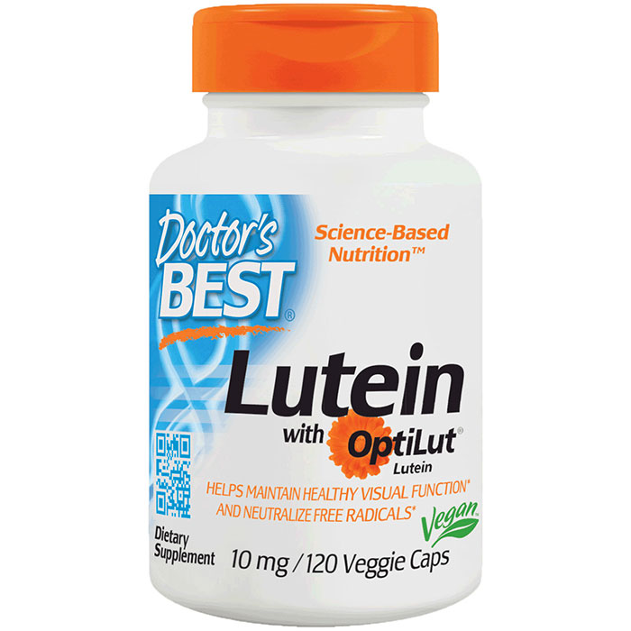 Lutein 10 mg Lutein Esters, 120 Veggie Capsules, Doctors Best