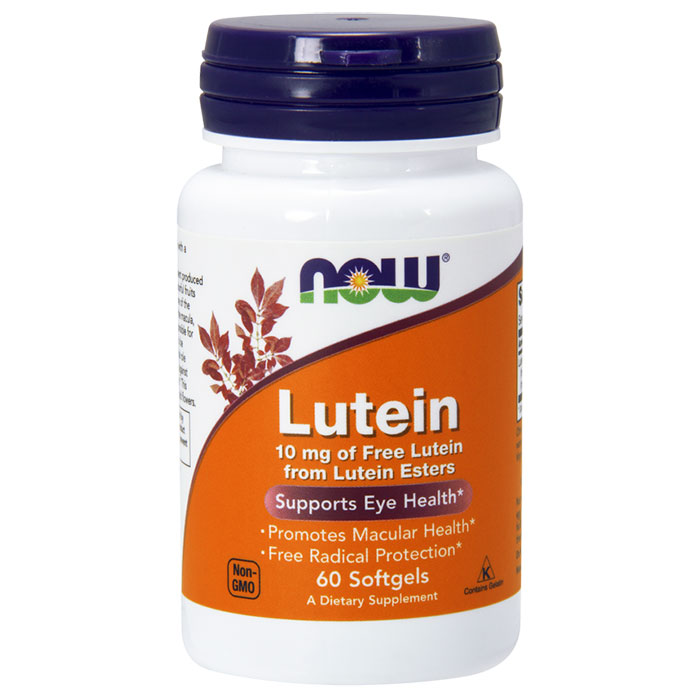 Lutein 10 mg, Supports Eye Health, 60 Softgels, NOW Foods