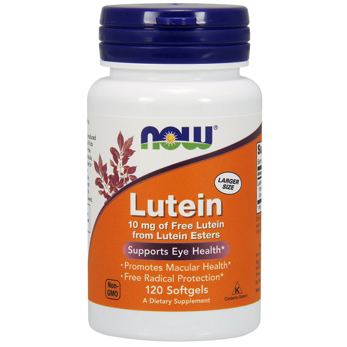 Lutein 10 mg, Value Size, 120 Softgels, NOW Foods