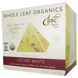 Choice Organic Teas Whole Leaf Organics, Lychee White, 15 Tea Pyramids, Choice Organic Teas