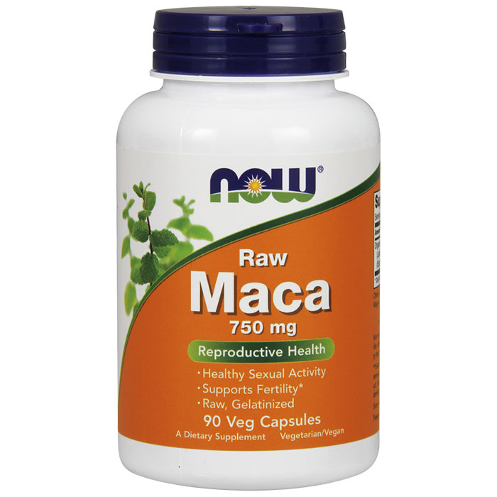 NOW Foods Maca Raw 750 mg (6:1 Concentrate), 90 Vcaps, NOW Foods