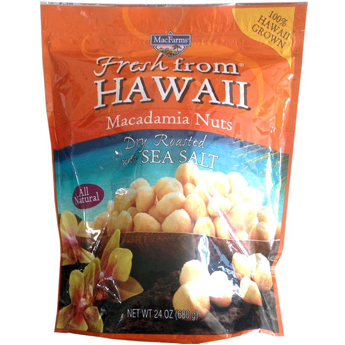 MacFarms Fresh from Hawaii Macadamia Nuts, Dry Roasted with Sea Salt, 24 oz (680 g)